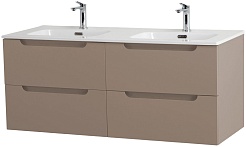 BelBagno Тумба под раковину Etna 120 4 ящика подвесная бежевая матовая – фотография-4