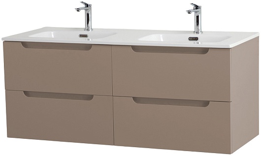 BelBagno Тумба под раковину Etna 120 4 ящика подвесная бежевая матовая – фотография-4