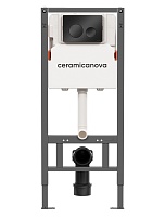Ceramicanova Система инсталляции для унитазов Balance CN121001MB с кнопкой смыва Circle чёрный матовый