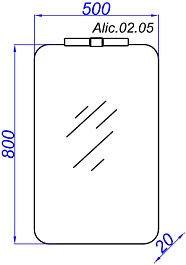 Aqwella Зеркало для ванной Аликанте 50 – фотография-2