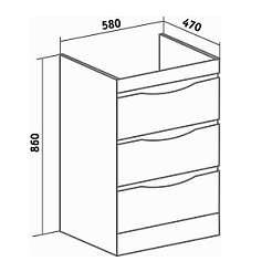 Runo Тумба с раковиной Орион 120 L белый мрамор – фотография-7