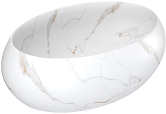 Teymi Раковина накладная Laina 48.5 T51307 белый мрамор