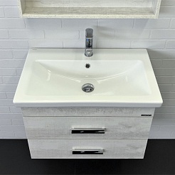 Comforty Мебель для ванной Никосия 70П подвесная дуб белый – фотография-6