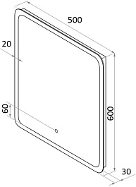 Ceruttispa Зеркало Мадера 50x60 с подогревом – фотография-8