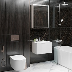 Mixline Тумба с раковиной Вектор 60 подвесная белая – фотография-10