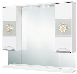 Onika Зеркальный шкаф Флорена 105.02 белый – фотография-1