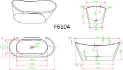 Frank Акриловая ванна 170х75 F6104 white – фотография-8