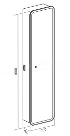 Equil Шкаф пенал Eltoro LED 40 подвесной черный софт – фотография-6