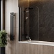 Teymi Шторка на ванну Anni 100x140 профиль черный матовый стекло прозрачное – картинка-19