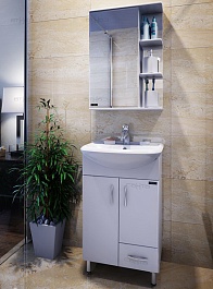 СанТа Мебель для ванной Сити Ника 50 L с ящиком – фотография-1