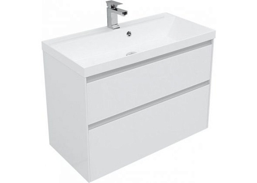 Aquanet Тумба с раковиной Гласс 100 – фотография-10