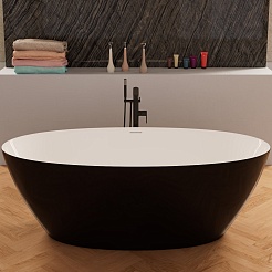 Frank Акриловая ванна 170x81 F6123 black/white – фотография-1