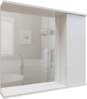 Mixline Зеркальный шкаф Лайн 80 R белый