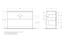 BelBagno Мебель для ванной Albano 120 подвесная Rovere Nature Grigio с раковиной BB1200/455-LV-ART-ALR-NERO – фотография-7