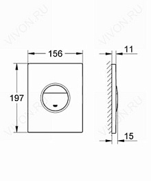 Grohe Кнопка смыва Nova Cosmopolitan 38765SH0 – фотография-2