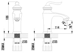 Lemark Смеситель "Brava LM4706G" для раковины – фотография-2