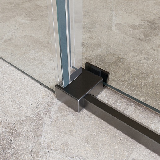 BelBagno Душевая дверь в нишу Soft Close-2 SOFT_CLOSE-2-BF-1-110-C-GM 110x200 профиль оружейная сталь стекло прозрачное – картинка-5