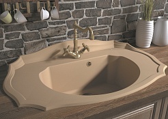 Florentina Мойка гранитная Эмилия 900 капучино – фотография-3