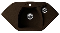 Florentina Мойка гранитная Сардиния угловая мокко – фотография-1