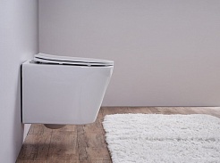 Esbano Унитаз Clavel подвесной безободковый белый – фотография-7