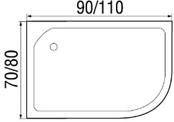 River Душевая кабина Nara 90/70/26 МТ L Б/К – фотография-12