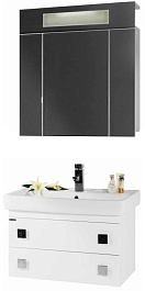 Водолей Мебель для ванной Квадро 70 подвесная белая – фотография-1