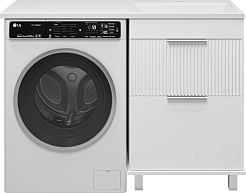 Brevita Тумба под раковину Enfida 60 под стиральную машину белая – фотография-5