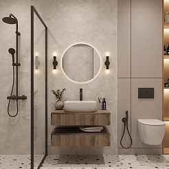 Зов Тумба с раковиной Токио 100 древесина аттик – фотография-11