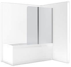 Aquanet Шторка на ванну AQ4-R узорчатое стекло – фотография-2