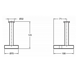 Jacob Delafon Держатель туалетной бумаги Singulier 15217D-CP – фотография-2