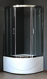 Royal Bath Душевой уголок RB 90BK-T-CH 900x900x2000 – фотография-2