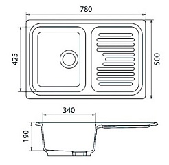Granfest Мойка кухонная Standart GF-S780L Красный Марс – фотография-3