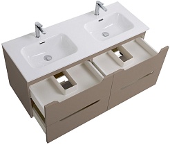 BelBagno Тумба под раковину Etna 120 4 ящика подвесная бежевая матовая – фотография-5