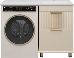 Brevita Тумба под раковину Enfida 60 под стиральную машину бежевая – фотография-5