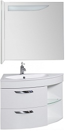 De Aqua Мебель для ванной Трио Люкс 90 L, зеркало Трио Люкс – фотография-2