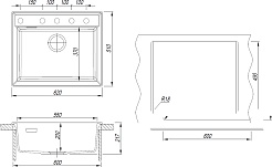 Florentina Мойка кухонная Тоскана 620 шампань – фотография-4