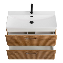 BelBagno Тумба с раковиной Due 80 подвесная Rovere Nature – фотография-7