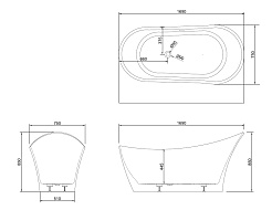 Gemy Акриловая ванна G9245 – фотография-4