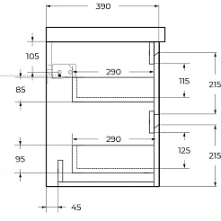 BelBagno Мебель для ванной Kraft 39 60 Cemento Grigio – фотография-6