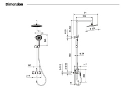 Aquatek Душевая система Лугано AQ2740CR хром – фотография-8