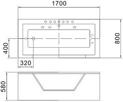 WeltWasser Акриловая ванна WW HB Gotleuba 170x80 WT с гидромассажем – фотография-3