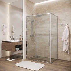 Grossman Боковая стенка Galaxy 80x195 профиль хром стекло прозрачное – фотография-7