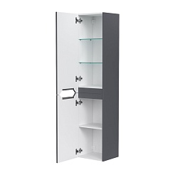 Equil Шкаф пенал Mirage 36 L подвесной графит софт – фотография-2