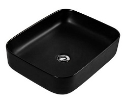 Aquatek Накладная раковина Вега 50 AQ5515-MB матовая черная – фотография-1