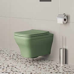 Ambassador Сиденье для унитаза Benefit тонкое мятное матовое – фотография-3