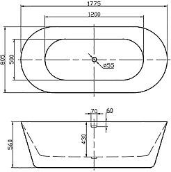 BelBagno Акриловая ванна BB306-1775 178x81 – фотография-5