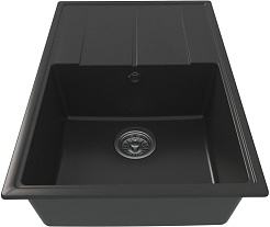 Teymi Мойка кухонная Hanna Smart 74 кварцевая черная матовая – фотография-3