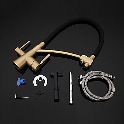 Gappo Смеситель для кухни G4398-1 бронза/черный – фотография-4