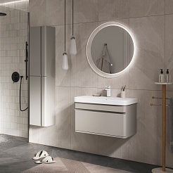 Equil Тумба с раковиной Elegante 80 1 ящик подвесная амарок/белая – фотография-9