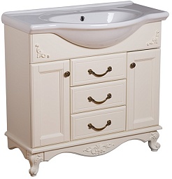 Bas Тумба под раковину Версаль 85, слоновая кость, глухие дверцы – фотография-1